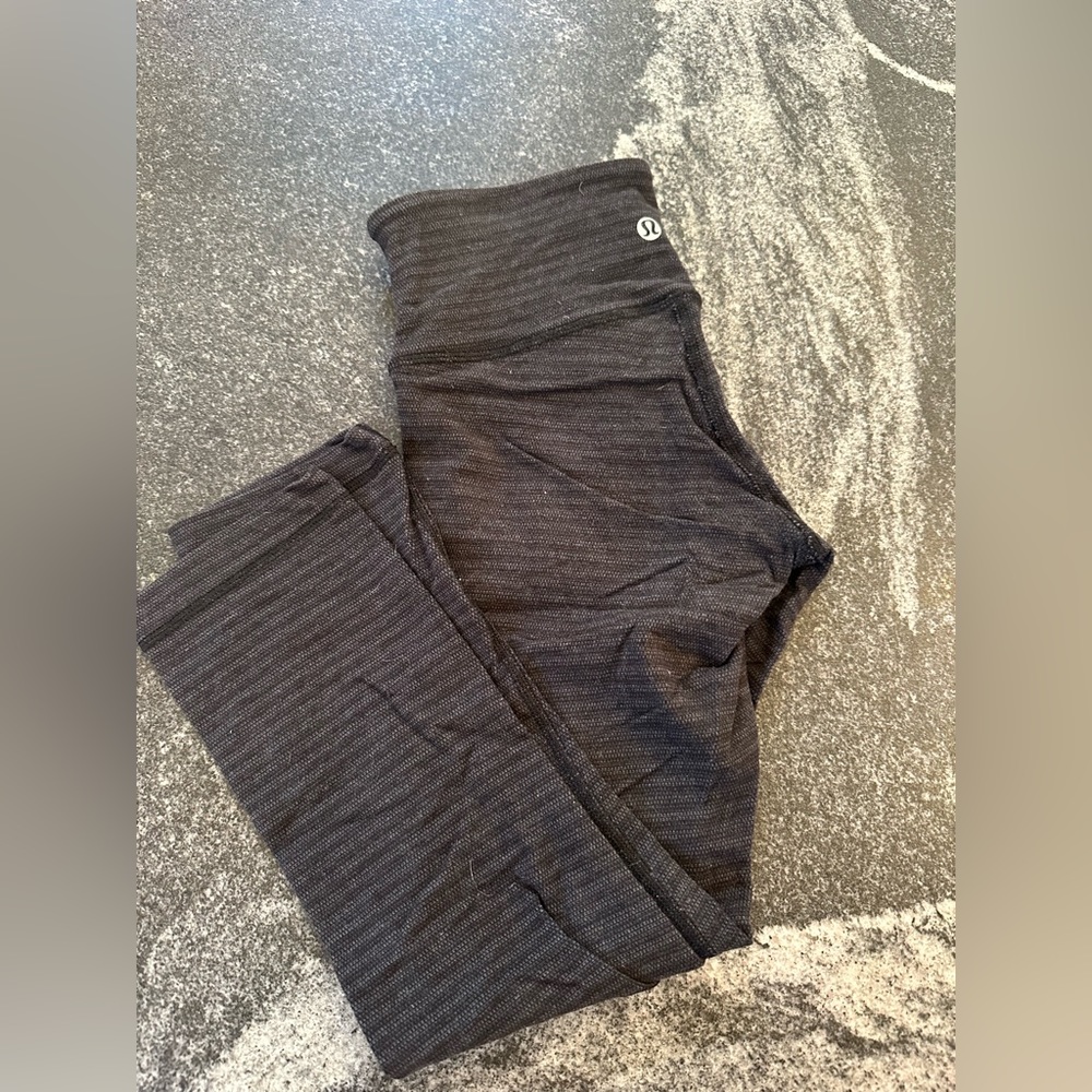 Lululemon Striped Black Leggings Size 4